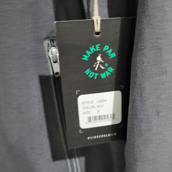 NWT Linksoul Morris Full Zip Windbreaker men’s LS524 Black #Golf - Picture 5 of 6